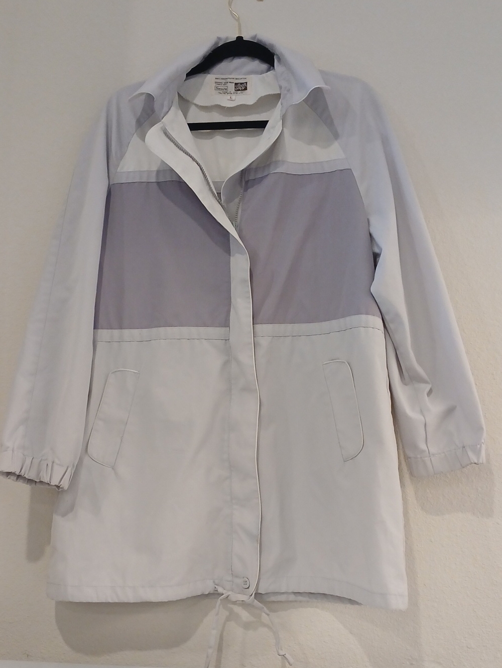 Vintage Sears Fashion Place Gray / White Jacket Size Large
